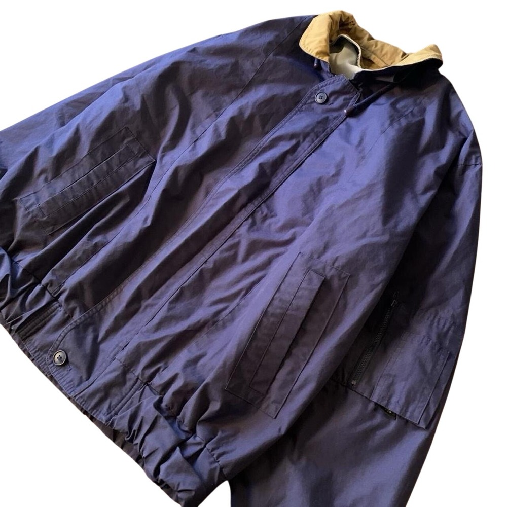 London Fog Navy Blue Harrington Bomber Jacket  Jacket  Men's Tall L‎